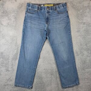 Lee Extreme Motion Jeans Mens 40x30 Blue Regular Fit Straight Leg Performance